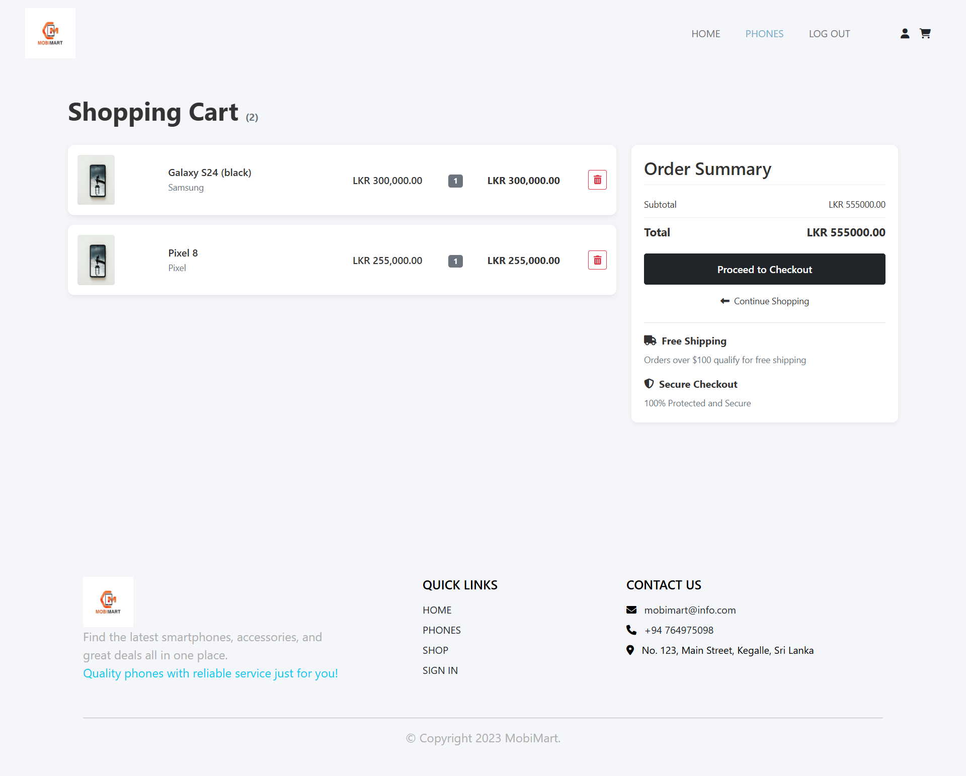 Shopping Cart